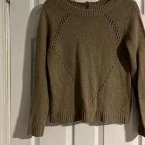Forever 21 Beige Button Back Sweater